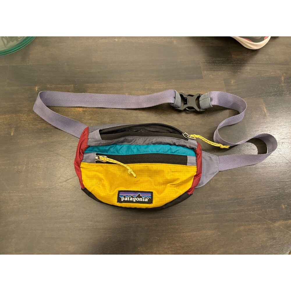 Patagonia Colorblock Crossbody Waist Pack — Yellow, Teal, Red, Gray